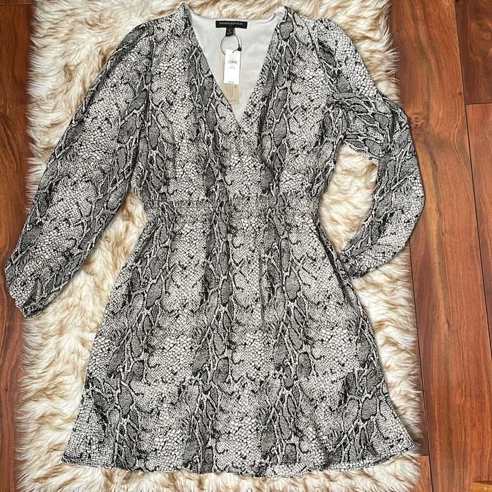 Banana Republic snake print dress